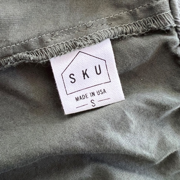 SKU SAVE KHAKI UNITED Haven Cotton Poplin Drawstring Pant in Basil - S - Picture 6 of 11